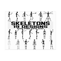 skeleton svg/ skeleton bones svg/ halloween svg/ cut files/ silhouette/ cricut