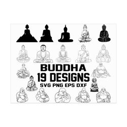 buddha svg / buddhism svg / buddhist svg / religion svg / clipart / silhouette / cut file / decal / stencil / cicut file