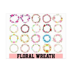 floral wreath svg / floral frames svg / laurel wreath svg / hand-drawn wreaths / floral circle svg / floral ornament svg