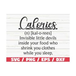 calories definition svg / cut file / cricut / commercial use / silhouette / calories svg / funny definition svg