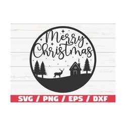 merry christmas svg / christmas scene svg / cut file / cricut / commercial use / silhouette / christmas decoration / chr