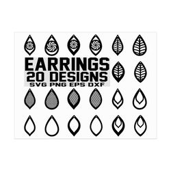 earrings svg/ teardrop with holes svg/ pendant svg/ earrings bundle/ leather earring/ cut file/ cricut/ silhouette/ comm