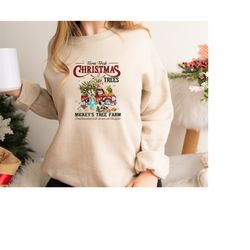 disney farm fresh sweatshirt, mickey's tree farm, mickey and friends christmas shirt, christmas disney family sweater, c