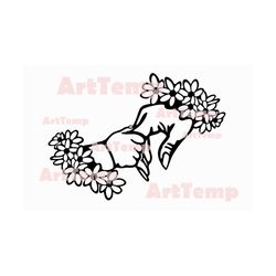 caring hands svg, family hands svg for cricut, papercut template, floral svg, vector monogram, mother and child hands sv