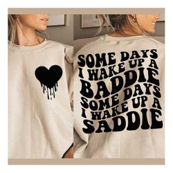 wake up a baddie png/svg with front pocket design, sublimation design, digital download, tumbler image, dtf, cut file, t