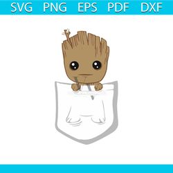 baby groot in pocket svg, disney svg, guardians of galaxy, baby groot svg, groot svg, disney groot svg, groot guardians