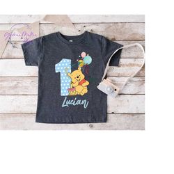 custom winnie the pooh birthday shirt, pooh bear birthday party, pooh family shirt, mom of the birthday boy, disney birt