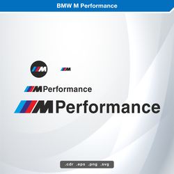 bmw m performance svg digital vector