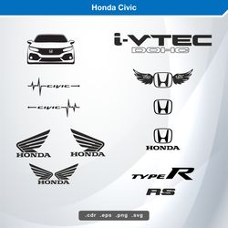 honda civic svg digital vector