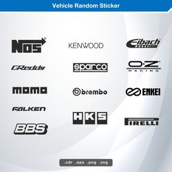 vehicle random sticker svg vector