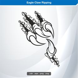 eagle claw ripping svg digital vector
