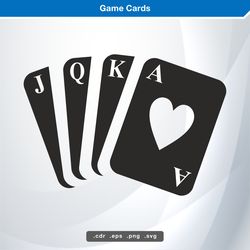 game cards svg digital vector