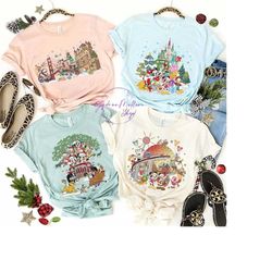 Vintage Disney World Park Christmas Shirt, Animal Kingdom Christmas Shirt, Epcot Christmas Tee, Magic Kingdom Christmas,