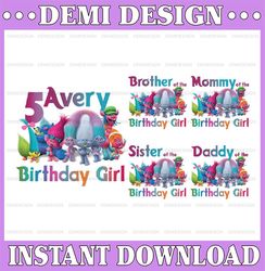 Custom Name Age Birthday Girl/Boy Png, Roblox Kids Birthday Png