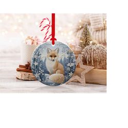 3d fox christmas ornaments 1 | png file | 3d christmas sublimation ornaments graphic clipart | instant digital download