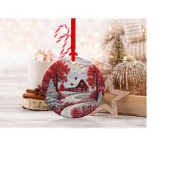 3d houses christmas ornaments 3 | png file | 3d christmas sublimation ornaments graphic clipart | instant digital downlo
