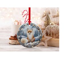 3d fox christmas ornaments 4 | png file | 3d christmas sublimation ornaments graphic clipart | instant digital download