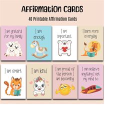 positive affirmation cards for kids | affirmation cards | printable cards | motivational cards | positivity cards | dail