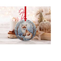 3d fox christmas ornaments 2 | png file | 3d christmas sublimation ornaments graphic clipart | instant digital download