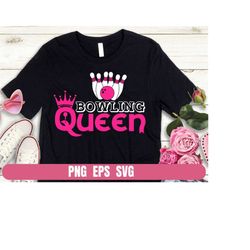 bowling ball queen png eps svg design t-shirt sublimation digital file download