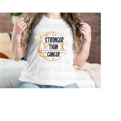 stronger than cancer | childhood cancer awareness graphic clipart | svg png dxf eps jpg | instant digital download