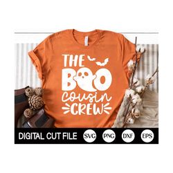 the boo cousin crew svg, halloween svg, ghost svg, halloween costume, spooky svg, halloween shirt svg, funny halloween,