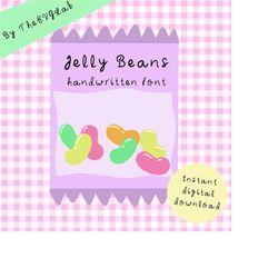 jelly beans handwritten style font for procreate/ craft lettering