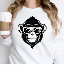 cool monkey svg,simple monkey svg,layered monkey svg,cute monkey head png,monkey cricut,monkey wearing sunglasses svg,cr