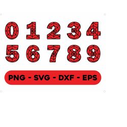 Number Svg, Number Clipart, Number cut file for Cricut, Numbers svg, Number silhouette, Numbers Sticker, Numbers Clipart