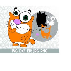 Cartoon cats Svg, Dxf, Jpg, Png, Eps, Cricut svg, Clipart, Layered svg, Files for Cricut, Cut files, Silhouette, animal