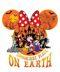 disney minnie halloween family vacation png, spookiest place on earth, trick or treat png, spooky vibes png