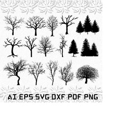 winter tree svg, winter  svg, tree svg, christmas, trees, svg, ai, pdf, eps, svg, dxf, png