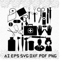 medical symbol svg, medical svg, symbol svg, doctor, nurse, svg, ai, pdf, eps, svg, dxf, png