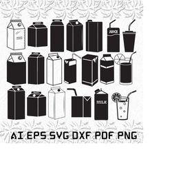 boxes for milk and juice svg, milk svg, boxes svg, juice, water, svg, ai, pdf, eps, svg, dxf, png