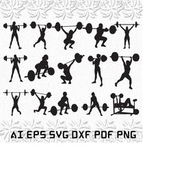 weight lifting woman svg, weight lifting svg, weight woman svg, man, woman, svg, ai, pdf, eps, svg, dxf, png