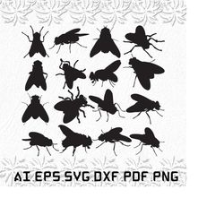 flies svg, flie svg, mashi svg, fly, animal, svg, ai, pdf, eps, svg, dxf, png