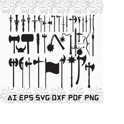 medieval weapon svg, medieval svg, weapon svg, gang, gun, svg, ai, pdf, eps, svg, dxf, png