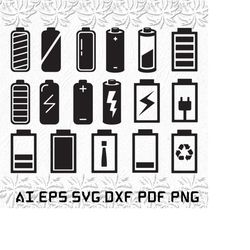 battery svg, low battery svg, full battery svg, phone, energy, svg, ai, pdf, eps, svg, dxf, png