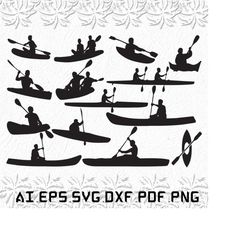 kayak svg, kayaks svg, boat svg, sport, sports, svg, ai, pdf, eps, svg, dxf, png