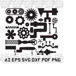 machine parts svg, machine part svg, machine svg, parts, part, svg, ai, pdf, eps, svg, dxf, png