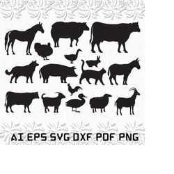 farm animals svg, farm animal svg, farm svg, animals, animal, svg, ai, pdf, eps, svg, dxf, png