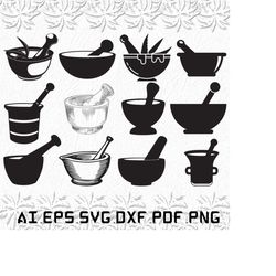 mortar and pestle svg, mortar and pestles svg, mortar svg, pestle, mortar pestle, svg, ai, pdf, eps, svg, dxf, png
