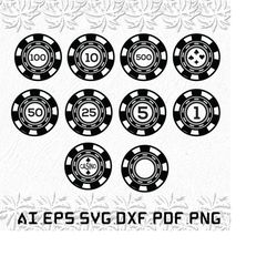 casino chip svg, poker chip svg, casino svg, poker, chip, svg, ai, pdf, eps, svg, dxf, png