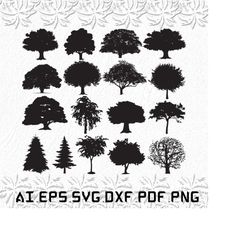 tree svg, trees svg, nature svg, green, forest, svg, ai, pdf, eps, svg, dxf, png