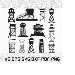 watch tower svg, watch towers svg, watch svg, tower, towers, svg, ai, pdf, eps, svg, dxf, png