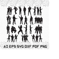 gangstar svg, gang svg, star svg, man, woman, svg, ai, pdf, eps, svg, dxf, png