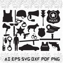 police equipment svg, police equipments svg, equipments svg, equipment, police, svg, ai, pdf, eps, svg, dxf, png