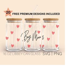 boy mom svg, 16 oz glass can cut file, boy svg, mother svg, love svg, beer can glass, svg for crucut, digital download