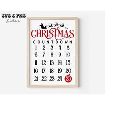 christmas countdown svg, christmas countdown png, christmas advent calendar svg