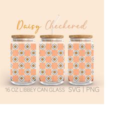 daisy smiley geometric  libbey can glass svg, 16oz glass can cutfile, daisy flowers svg, smiey face svg, geometric svg,